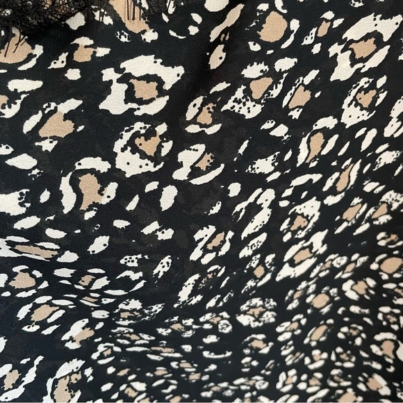 FA Concept Gilet “Doris” Flowy Lace Trim, Black/Tan/Cream, Size XL - Picture 6 of 9